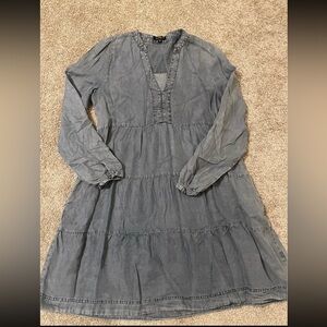 Velvet Heart Tiered Long-Sleeve Dress